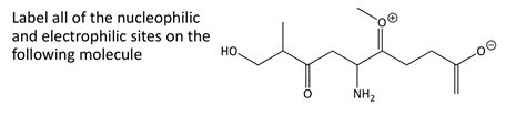 Solved Label All Of The Nucleophilic And Electrophilic Sites Chegg