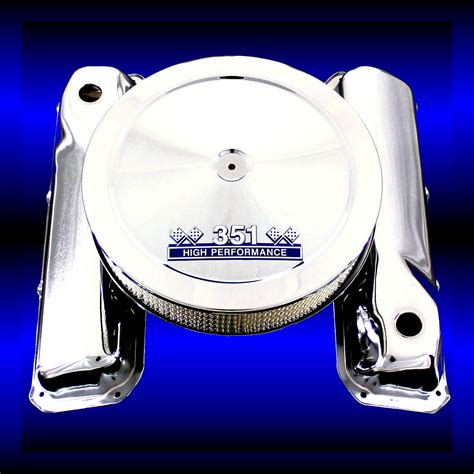 Chrome Cleveland Valve Covers And 351 Emblem Air Cleaner Ford 351 C