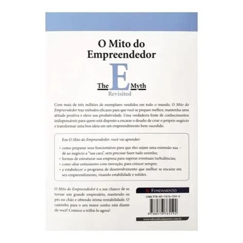 Livro O Mito Do Empreendedor Michael E Gerber Em Promo O Na Americanas