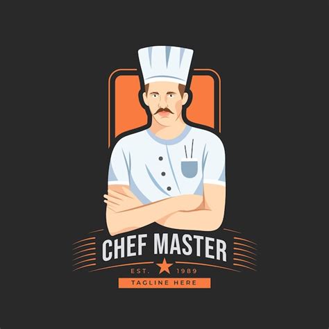 Plantilla De Logotipo De Chef Detallada Vector Gratis