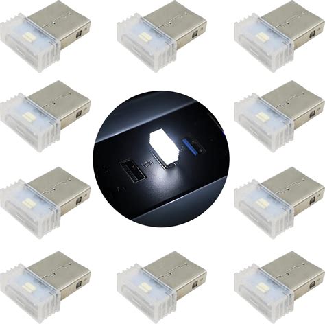 CTRICALVER USB Atmosphere Light USB LED Light Car 10 Pcs Mini Car USB