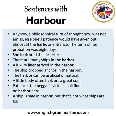 Sentences with Harbour, Harbour in a Sentence in English, Sentences For ...