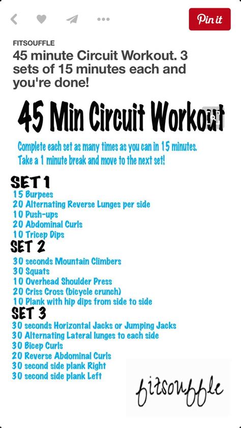 Loading Circuit Workout 45 Minute Workout Exercise