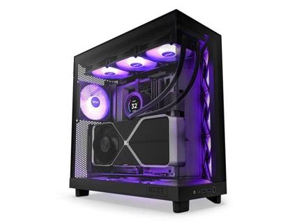 Gabinete Nzxt H Flow Rgb Vidrio Templado Negro Atx Micro Atx Mini