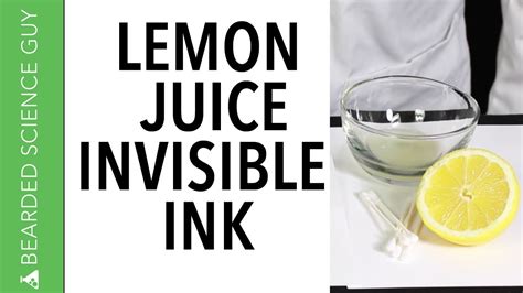 Lemon Juice Invisible Ink Experiment