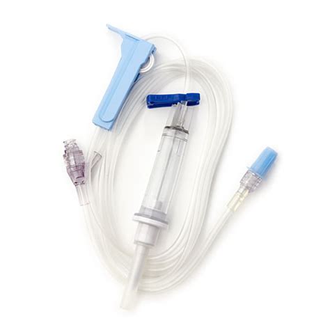 Iv Solution Set W/clearlink Luer Inject Site & Male Luer Lock Adapter And Roller Clamp 76 ...