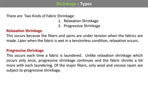 shrinkage pptx needlework arts  crafts