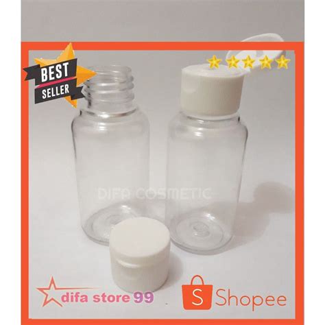 Jual Botol Fliptop Ml Round Putih Natural Paket Isi Pcs