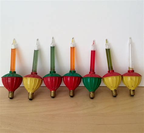 Vintage Christmas Bubble Lights Set Of 7 Etsy