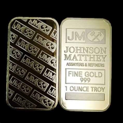 Pcs Lot Johnson Matthey K Gold Plated Bars America Jm Gold Plated