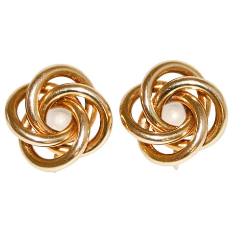 Tiffany Gold Knot Earrings at 1stDibs | gold knot earrings tiffany