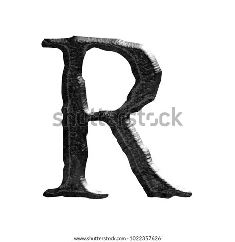 Rocky Black Metal Stone Style Uppercase Stock Illustration 1022357626