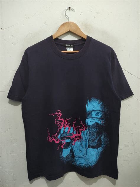 Vintage Naruto Kakashi Hatake Raikiri Tag Bandai Tee Women S Fashion