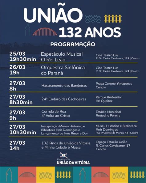 Aniversário De 132 Anos De União Da Vitória Conta Com Programação Especial