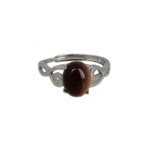 Bague Oeil De Tigre Et Argent Collection Lady M Minerals Store