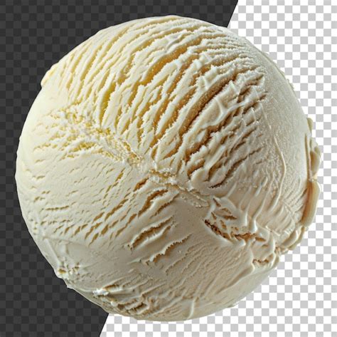 Una Bola De Helado Blanca Con Una L Nea Blanca En Ella Stock Png