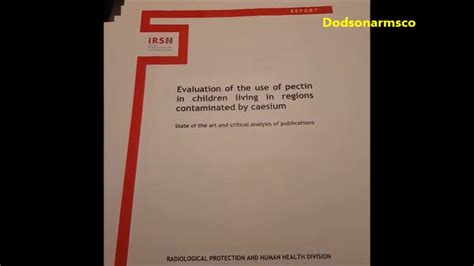 Pectin for mitigation of certain radiation effects IRSN Study. WW3, SHTF, Nuclear War, Radiation