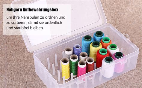 Amazon De Aufbewahrungsbox F R Spulen N Hgarn Aufbewahrungsbox Leer