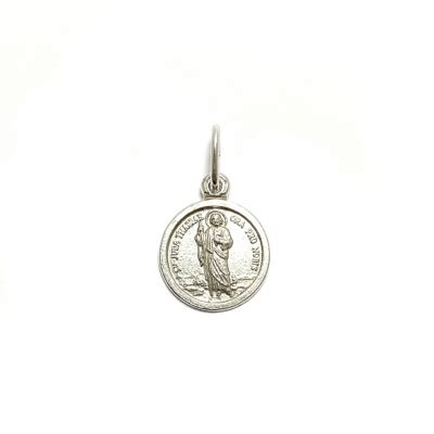 Andrea Coggiola Joyas Colgante Medalla San Judas Tadeo Mm Plata Fina