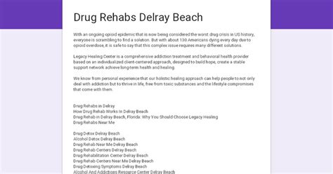 Drug Rehabs Delray Beach