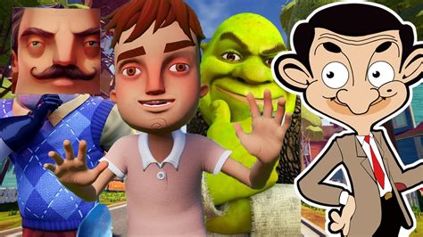 Hello Neighbor New Secret Neighbor Pirate Mr Bean Shrek Aaron History