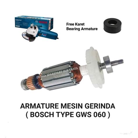 Jual ARMATURE GERINDA BOSCH GWS 060 6 100 ANGKER DINAMO GRENDA