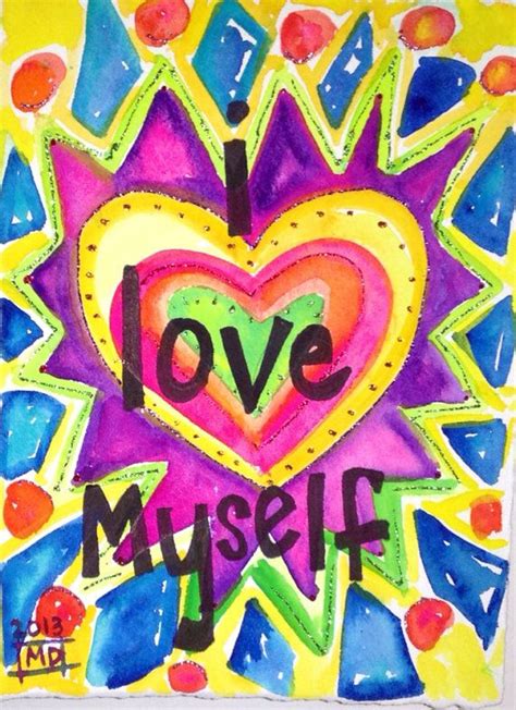 Positive Affirmation Artwork Watercolor I Love Myself On Etsy 30