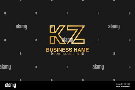 Kz K Z Initial Based Letter Typography Logo Design Vector Stock Vector Image And Art Alamy