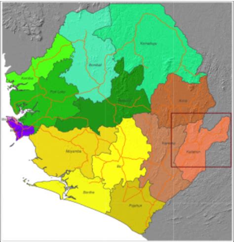 Figure S Administrative Map Of The Districts Of Sierra Leone Green