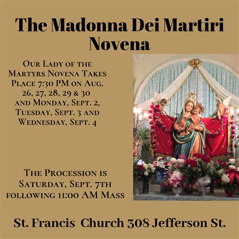 Copy Of Novena Mass Tonight At Pm St Francis Church