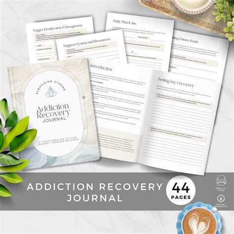 Addiction Recovery Worksheets Sobriety Journal Prompts For Self