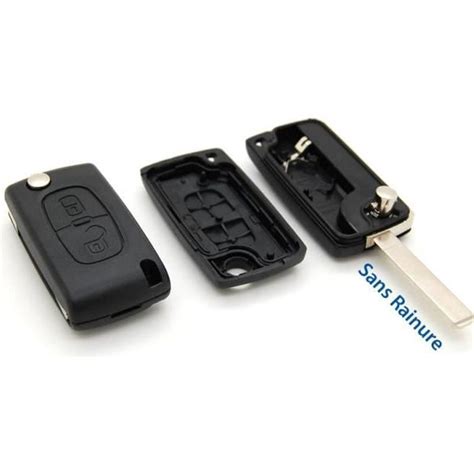 Coque clé 2 boutons Peugeot 107 207 307 308 407 Cdiscount Auto