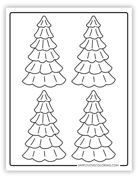 Christmas Tree Templates Free Pdf Printables Simply Love Coloring