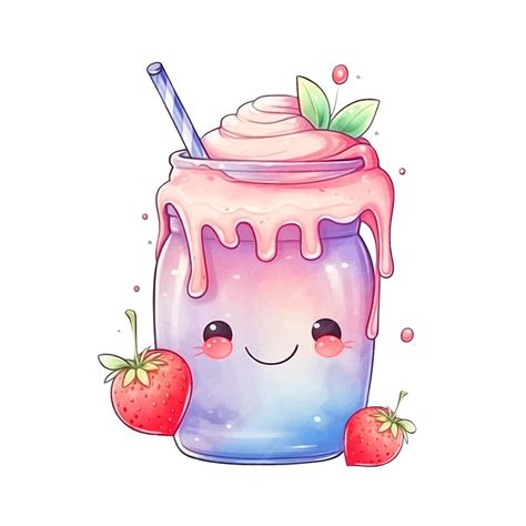 Premium Vector | Cute milkshake ilustration