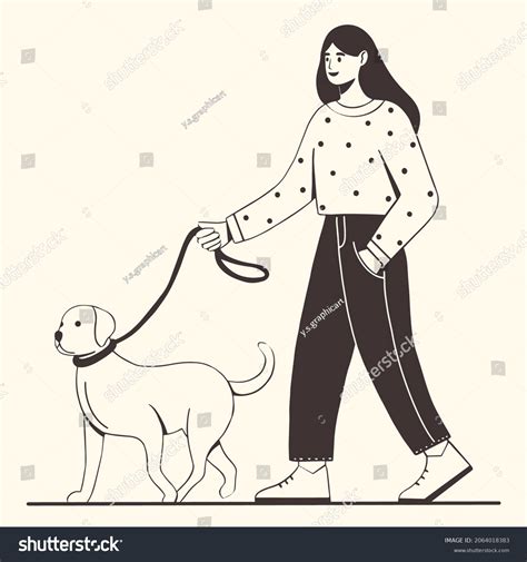 Girl Walking Dog Sketch Stock Photos and Pictures - 1,385 Images ...