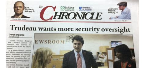 The Chronicle makes headline news at DC - Durham College