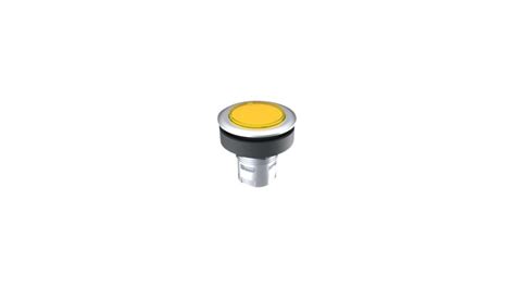 1300900121400 Rafi Illuminated Pushbutton Actuator Flat Button Yellow Ip65 Rafix 16 F