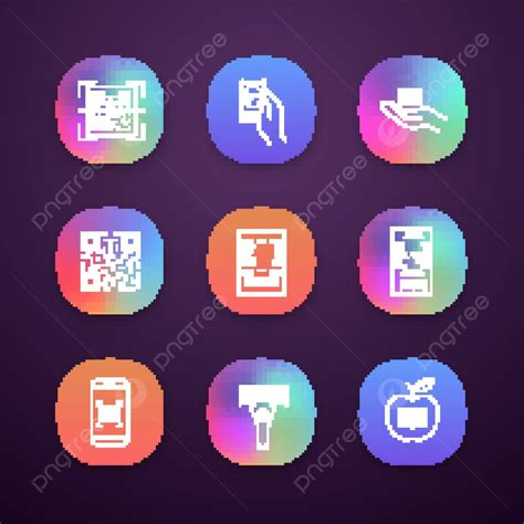 Barcodes App Icons Set Scanner Code Icon Vector Scanner Code Icon