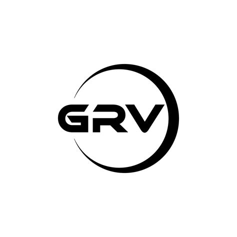 GRV letter logo design in illustration. Vector logo, calligraphy designs for logo, Poster ...