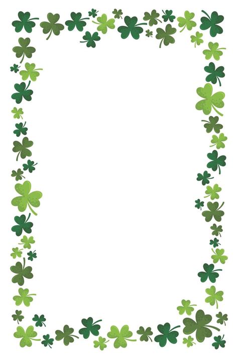 Printable Shamrock Border For St Patrick S Day