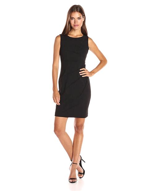 Calvin Klein Womens Sleeveless Sheath Dress With Starburst Detail