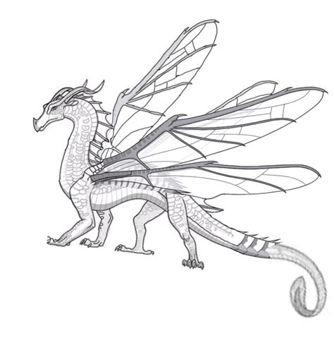 Free Wof Leafwinghivewing Hybrid Base Wings Of Fire Humanoid Sketch