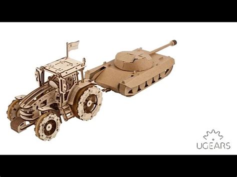 Ugears Tractor Tank Wooden Model Youtube