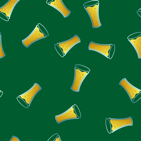 Premium Vector Endless Seamless Pattern Of Yellow Beautiful Glass Goblets With Alcohol