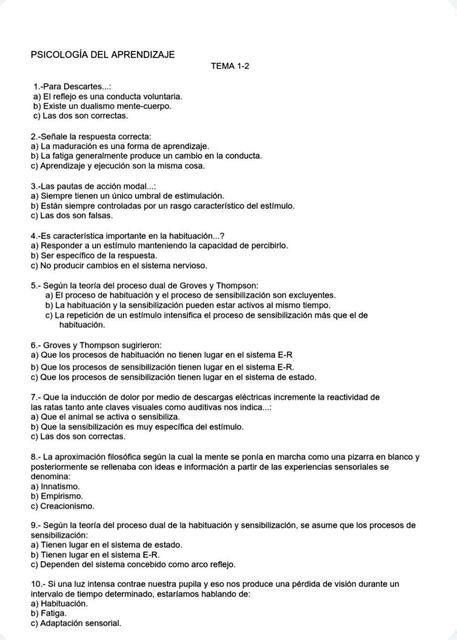 Parcial Psicología del aprendizaje psicol studies uDocz