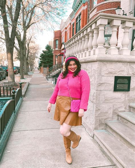 Pink And Brown Plus Size Outfit