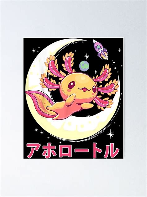 Pastell Goth Axolotl Kawaii Japanischer Anime Sthetischer Akt Poster