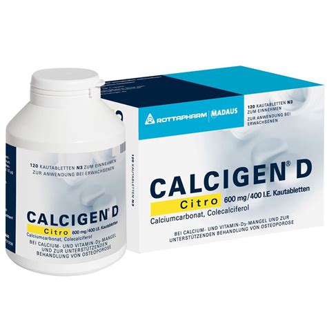 Calcigen D Citro Mg I E Kautabletten St Shop Apotheke