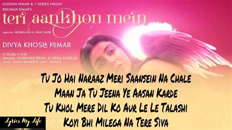 TERI AANKHON MEIN LYRICS ENGLISH - Darshan Raval ft. Neha Kakkar