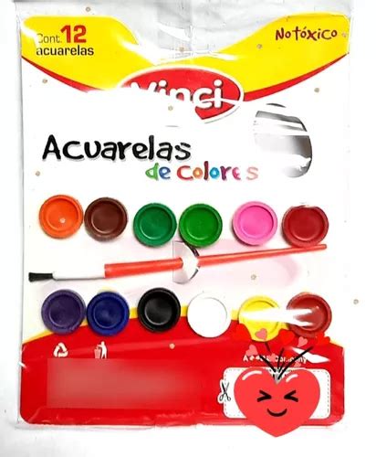 Acuarelas Vinci 12 Colores En Cartón Envío gratis